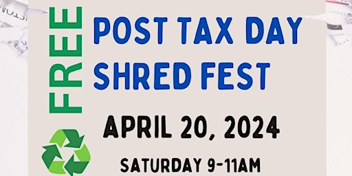 Imagem principal do evento Free Post Tax Day Shred Event