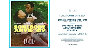 Imagen principal de Somebody Anybody - Rnb Brunch & Social @ Lavelle (APRIL EDITION)