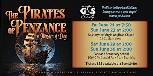 Imagem principal do evento The Pirates of Penzance in Sidney, BC