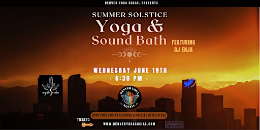 Hauptbild für Summer Solstice - Sunset Rooftop Yoga & Sound Bath