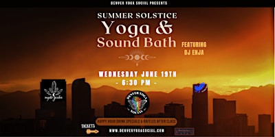 Primaire afbeelding van Summer  Solstice -  Sunset Rooftop Yoga & Sound Bath
