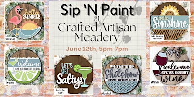 Imagen principal de Crafted Artisan Meadery  Sip & Paint Class