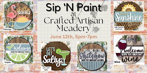 Imagem principal de Crafted Artisan Meadery  Sip & Paint Class