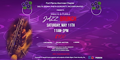 Imagem principal do evento Fort Pierce Alumnae Chapter -Violets and Pearls Jazz Brunch
