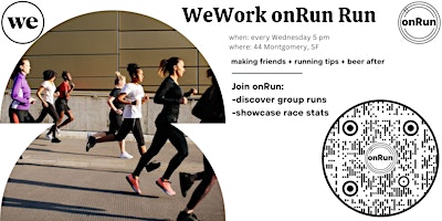 Imagem principal do evento onRun run - FiDi San Francisco [WeWork membership at $99 for AI companies!]