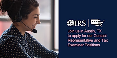 Imagem principal do evento IRS Austin, TX Hiring Event - CSR and Tax Examiners