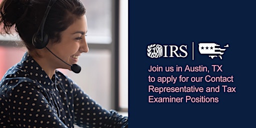 Imagem principal de IRS Austin, TX Hiring Event - CSR and Tax Examiners