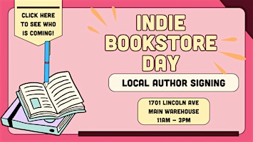 Imagen principal de Indie Bookstore Day Author Signing