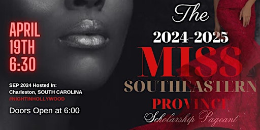Imagem principal do evento 2024 Southeastern Province Scholarship Pageant: A Night at the Oscars