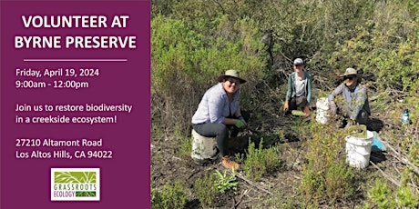 Volunteer Outdoors in Los Altos Hills at Byrne Preserve