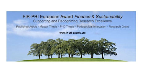 Cérémonie des Prix FIR-PRI de recherche "Finance & Développement Durable"