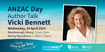 Imagem principal do evento ANZAC Day Author Talk with Vicki Bennett