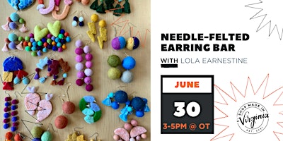 Needle-Felted Earring Bar w/Lola Earnestine primary image