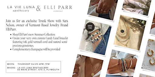 Primaire afbeelding van Meet the Maker: Elli Parr Pop Up Trunk Show & Bracelet Bar