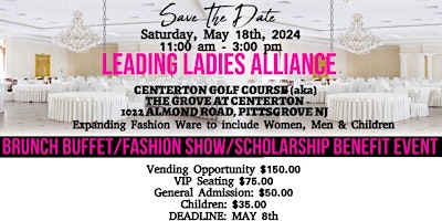 Primaire afbeelding van L.L.A. SCHOLARSHIP BENEFIT FASHION SHOW