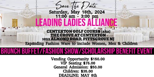 Primaire afbeelding van L.L.A. SCHOLARSHIP BENEFIT FASHION SHOW