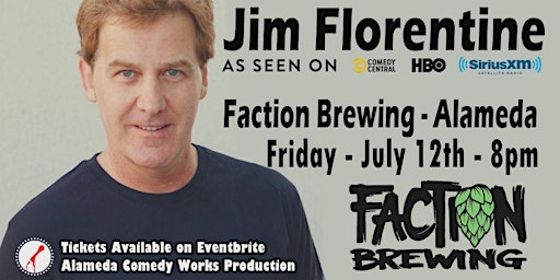Imagem principal do evento Jim Florentine - Laughs on Tap - Faction Brewing