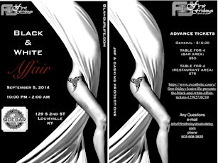 First Fridays Louisville presents "THE BLACK AND WHITE AFFAIR" primary image