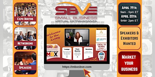 Imagem principal de Small Business Virtual Extravaganza |  Expo, Networking & Training | SBVE