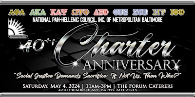 Imagen principal de NPHCMB 40+1 Charter Anniversary Celebration Brunch