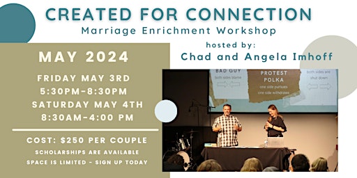 Image principale de Created For Connection Marriage Workshop
