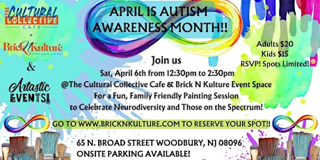 Imagen principal de In Honor of Autism Month...Lets Have a Family Friendly Paint Session!