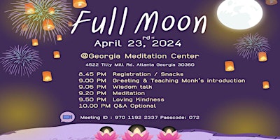 Full Moon Candle Light Meditation April 23rd primary image