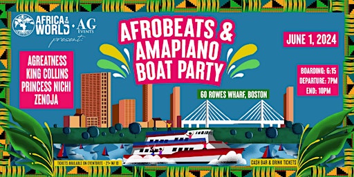 Primaire afbeelding van Afrobeats & Amapiano Boat Party