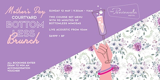 Primaire afbeelding van Peninsula Hotel presents Mother's Day Bottomless Brunch - Sunday May 12