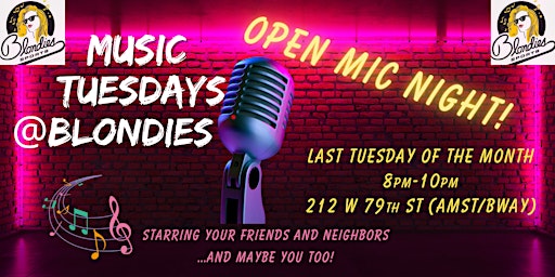 Primaire afbeelding van Music Tuesdays - Open Mic