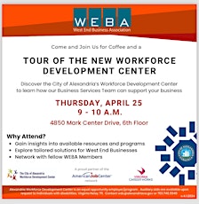 WEBA COFFEE & CONNECTION and TOUR OF THE NEW WORKFORCE DEVELOPMENT CENTER
