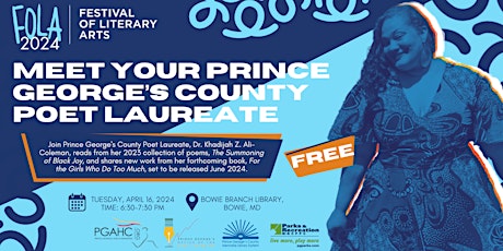 Meet Your Prince George’s County Poet Laureate, Dr. Khadijah Z. Ali-Coleman primary image