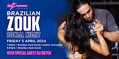 Friday Night Brazilian Zouk  Social with Social Combos Workshop primary image