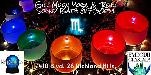 Image principale de Full Moon in Scorpio Yoga & Reiki Sound Bath ♏️