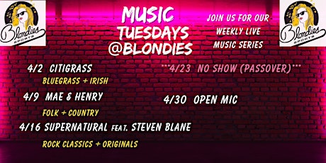 Music Tuesdays at Blondies