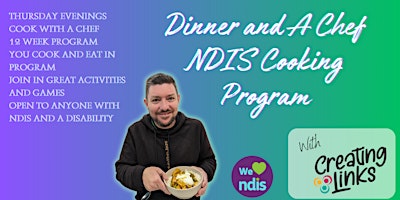 Imagem principal do evento Dinner With A Chef NDIS Cooking Program