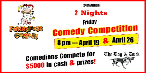 Imagem principal de Friday, April 19 - FunnyFest COMEDY Competition - 8 Hilarious Comedians YYC