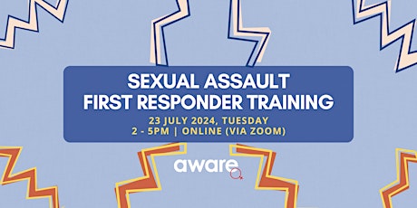 23 July 2024: Sexual Assault First Responder Training (Online Session)  primärbild