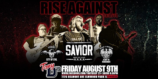 Imagem principal do evento Rise Against, Avenged Sevenfold, A Day To Remember Tributes w/ Savior, City of Evil, Dead & Buried