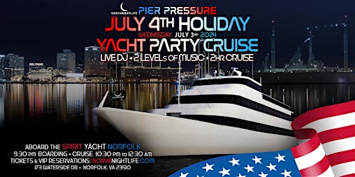 Norfolk Pre-4th of July Pier Pressure Yacht Party primary image