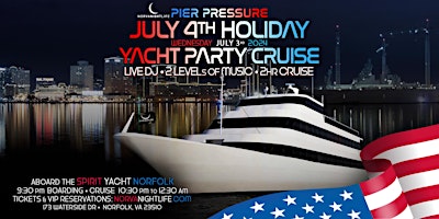 Image principale de Norfolk Pre-4th of July Pier Pressure Yacht Party