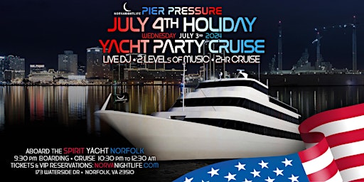 Imagem principal de Norfolk Pre-4th of July Pier Pressure Yacht Party