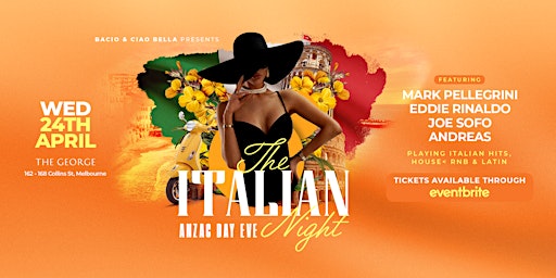 The Italian Night Anzac Day Eve at The George on Collins primary image