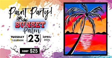 Imagem principal do evento Paint SUNSET PALM at Rendezvous Pub in Langley