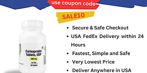 Primaire afbeelding van Buy Carisoprodol Online Huge Savings Alert Free Delivery