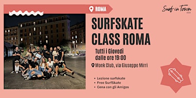 Imagem principal do evento Corsi di Surfskate Roma - tutti i livelli