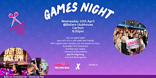 Games Night | Melbourne Working Holiday Girls primary image