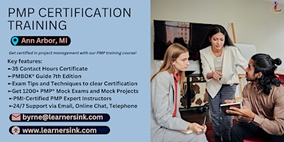 PMP Examination Certification Training Course in Ann Arbor, MI primary image