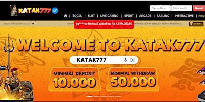 Imagem principal de KATAK777 Login Daftar Bonus New Member 100 Garansi Kekalahan KATAK777