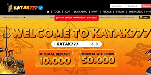 KATAK777 Login Daftar Bonus New Member 100 Garansi Kekalahan KATAK777  primärbild